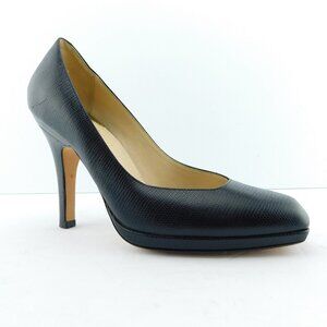 COLE HAAN Collection Nike Air Black Textured Leather Heel Pumps 8.5